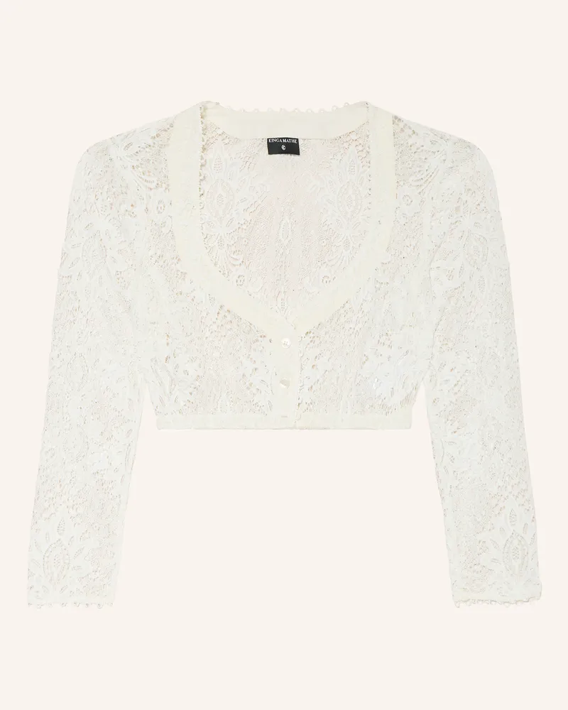 KINGA MATHE Dirndlbluse SAMANTHA aus Spitze Weiss