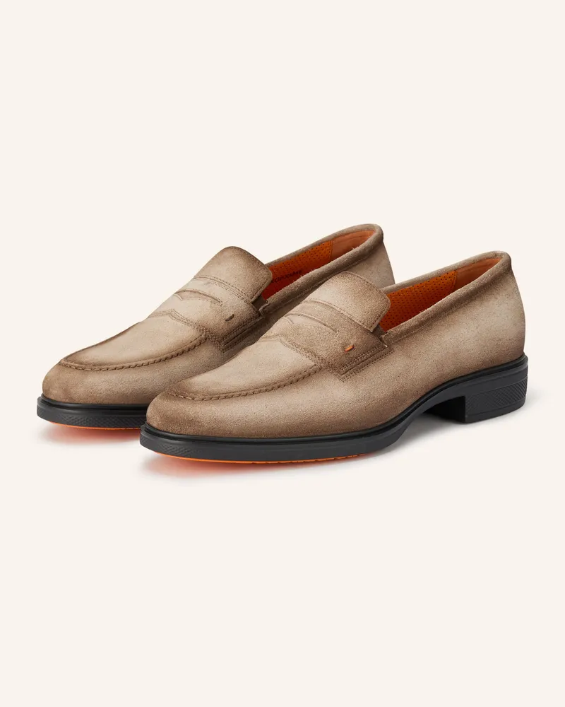Santoni Loafer Easy braun Braun