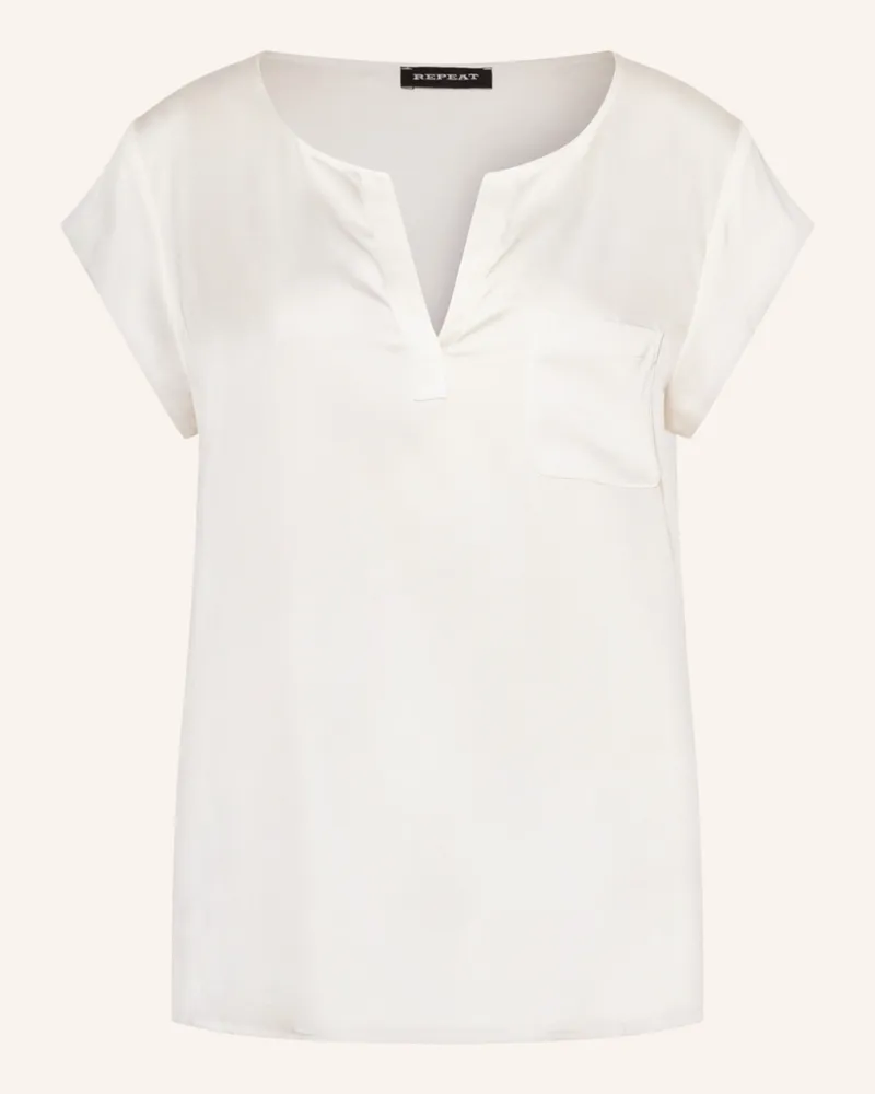 Repeat Blusenshirt aus Seide Creme