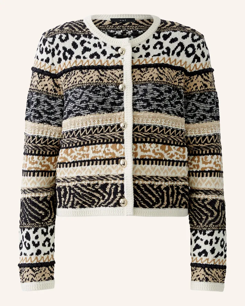 Oui  Strickjacke Braun