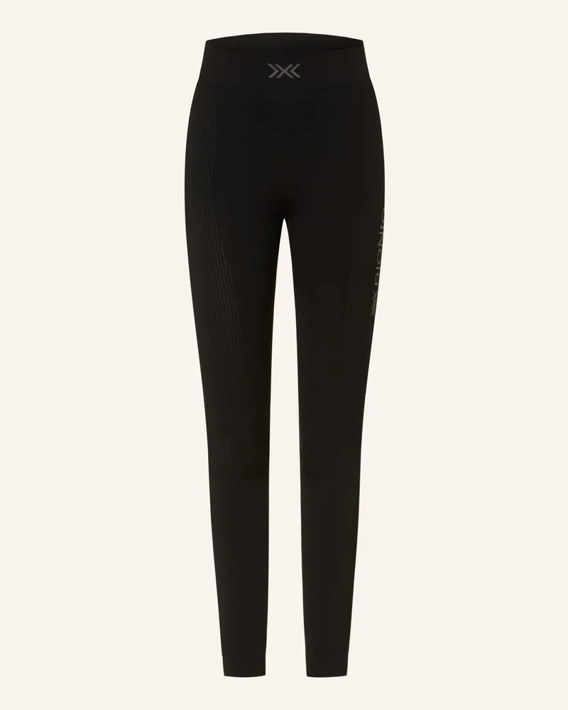 X-Bionic Funktionswäsche-Hose Mightywool Mit Merinowolle Und Verkürzter Beinlänge beige Schwarz