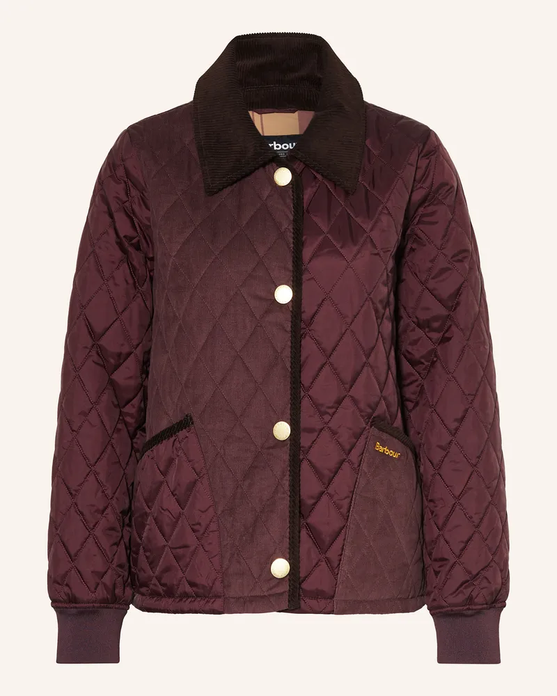 Barbour Steppjacke MARLA im Materialmix Dunkelrot