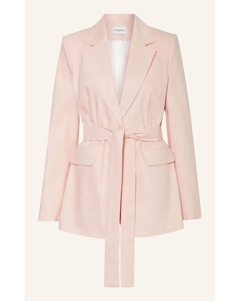 Claudie Pierlot Blazer mit Leinen Rosa