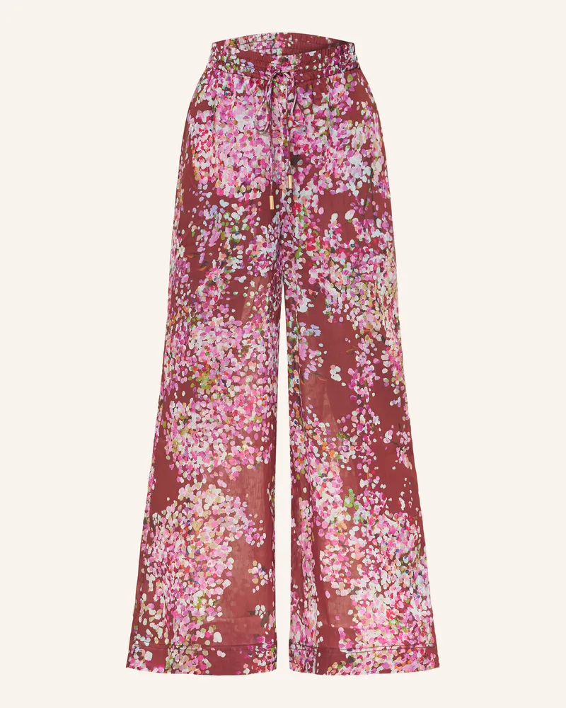 Aje. Hose Adina Mit Leinen rot Dunkelrot