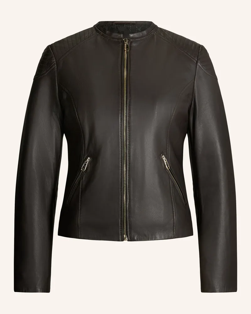 JOOP! Lederjacke Dunkelbraun