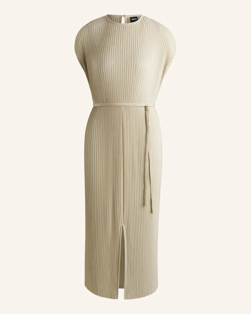 HUGO BOSS Jersey-Kleid EMAURA Regular Fit Beige