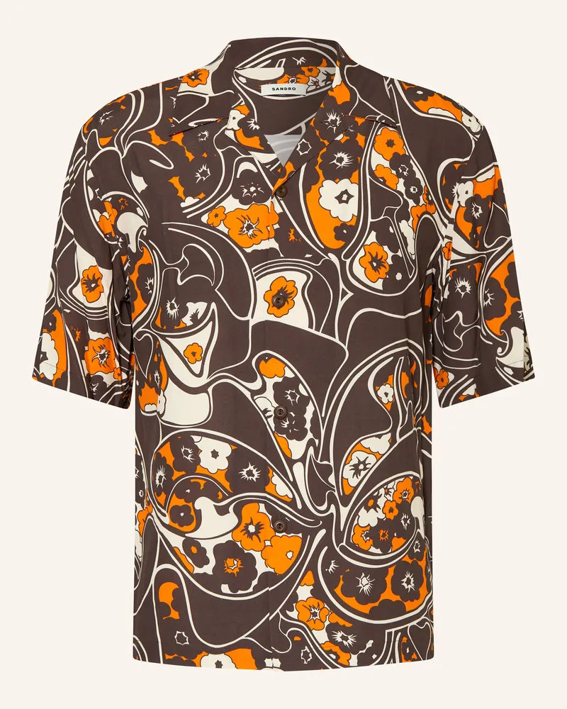 Sandro Resorthemd Regular Fit braun Dunkelbraun