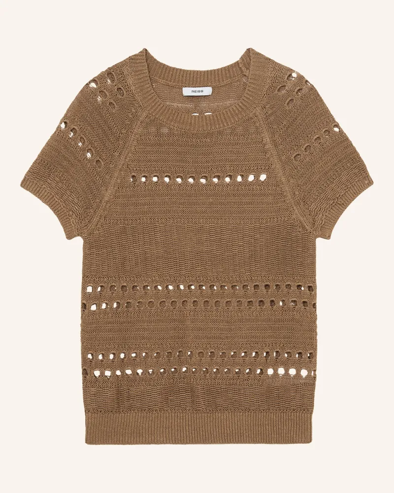 Reiss Strickshirt Chloe Aus Seide beige Braun