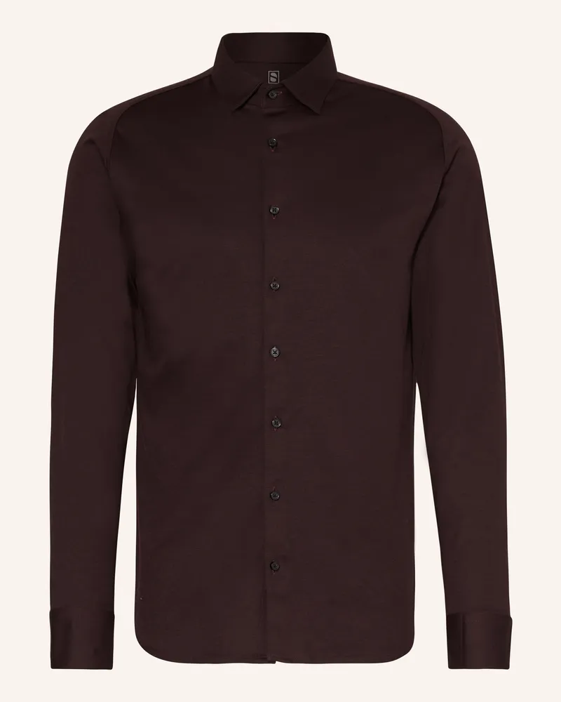 DESOTO Jerseyhemd Slim Fit Dunkelrot