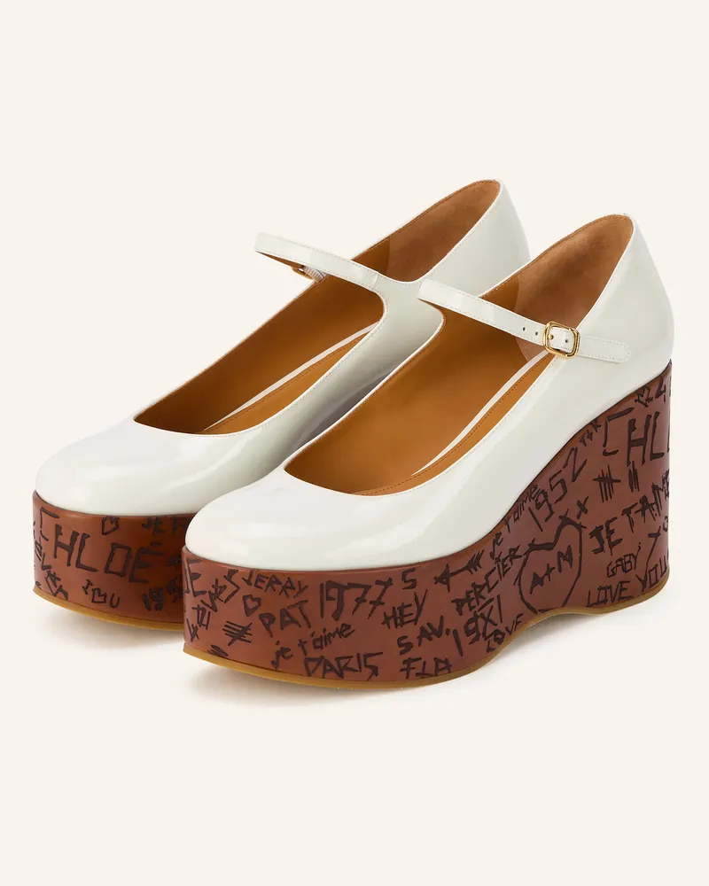 Chloé Plateau-Wedges Maxime weiss Weiss
