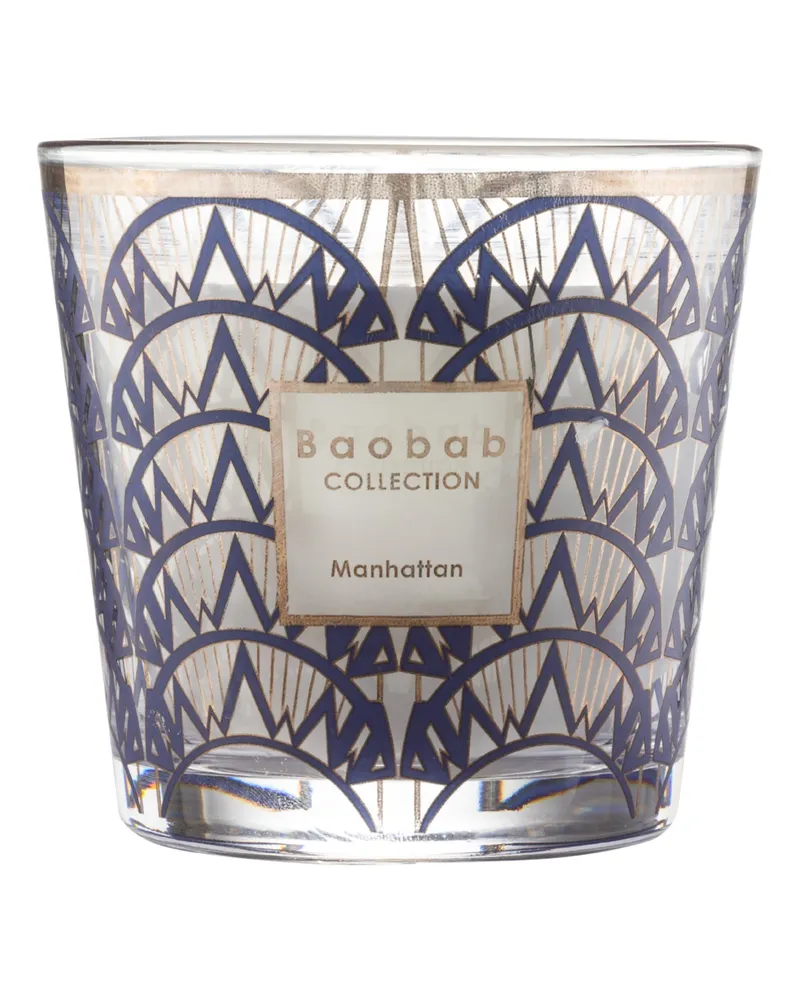 Baobab Collection Duftkerze Manhattan blau Weiss