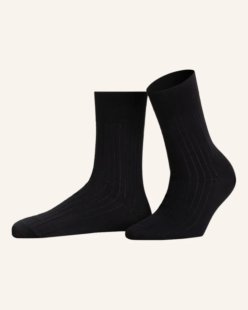 Wolford Socken LUXURY COTTON RIB Schwarz