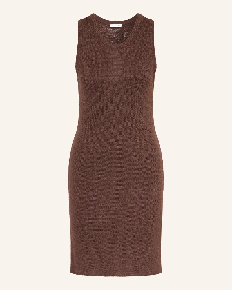 Mrs & HUGS Strickkleid braun Dunkelbraun