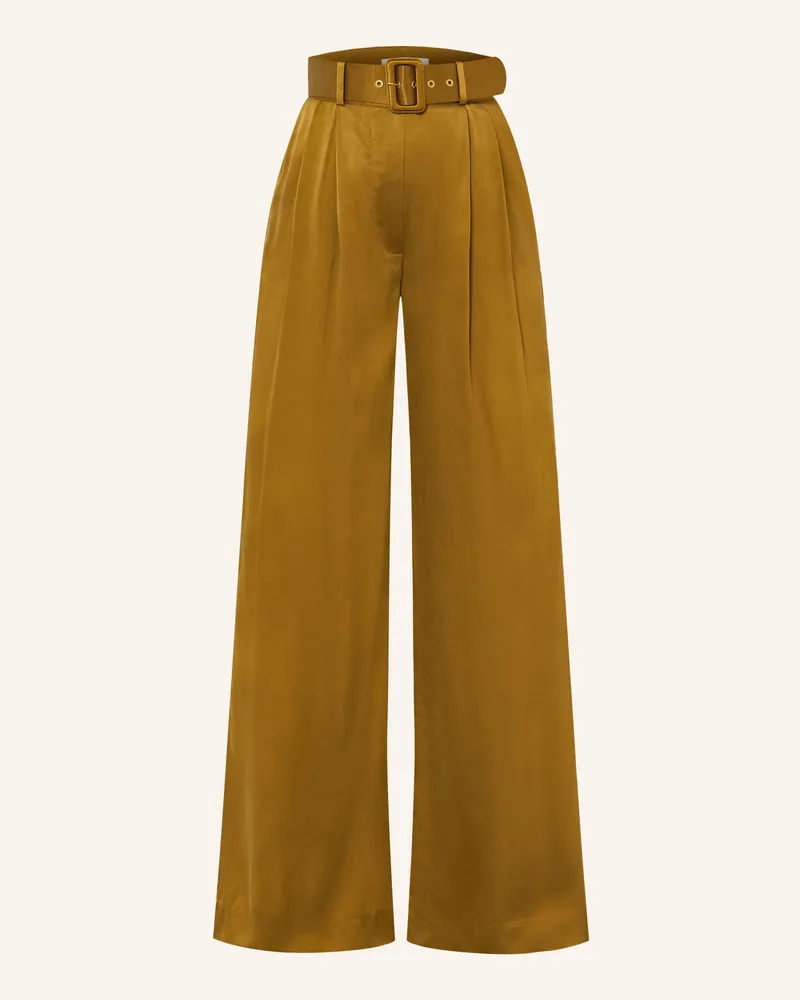 Zimmermann Marlenehose Aus Seide gruen Oliv