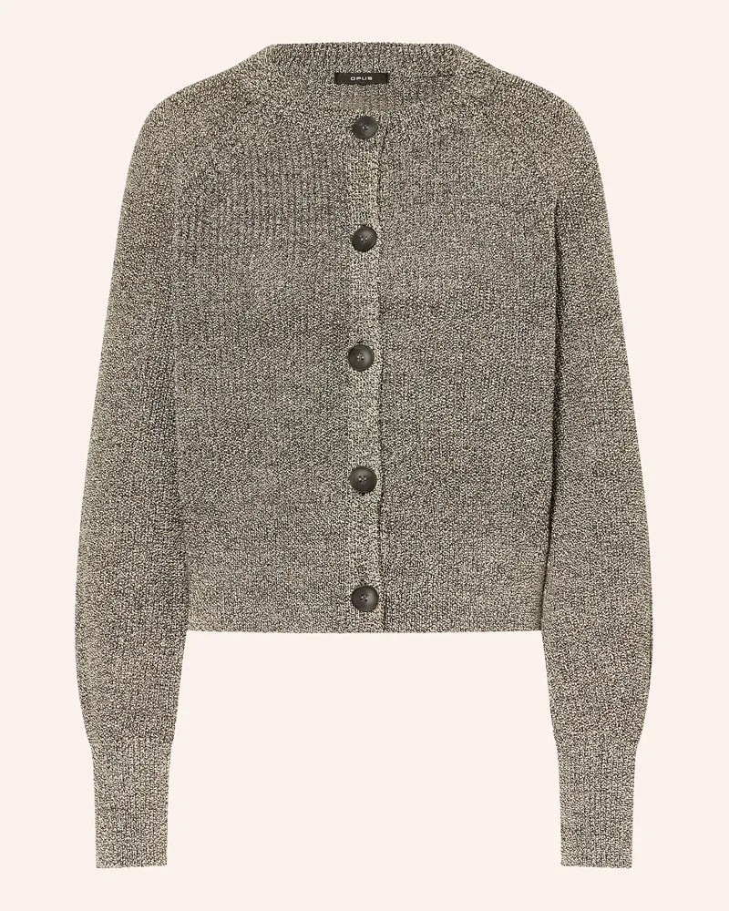 OPUS Strickjacke Dolpine weiss Schwarz