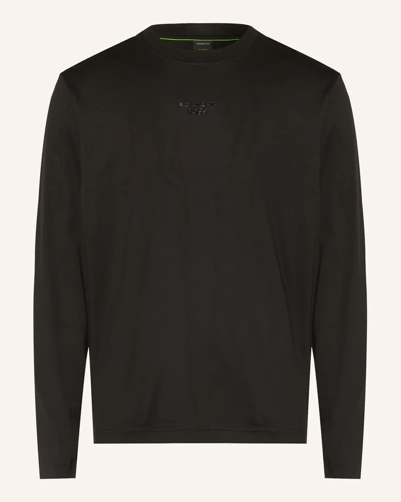 HUGO BOSS Longsleeve Icons schwarz Schwarz