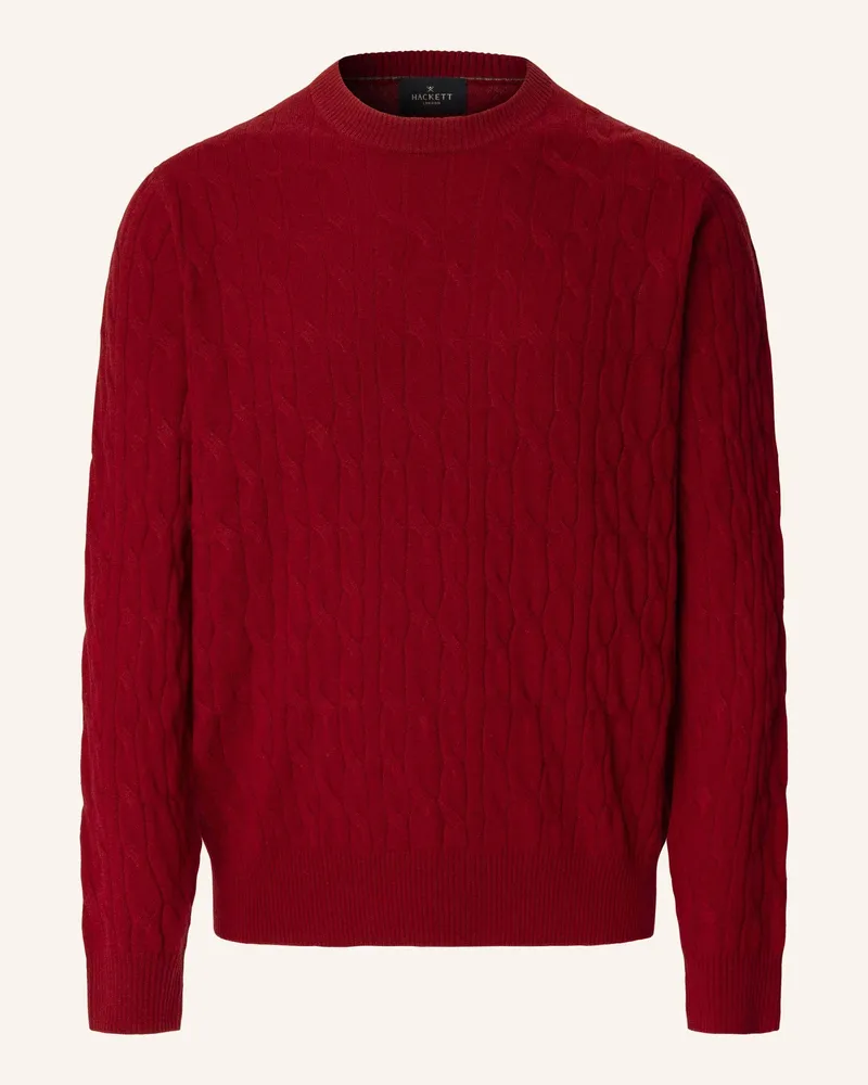 Hackett Pullover LW CABLE CREW Rot