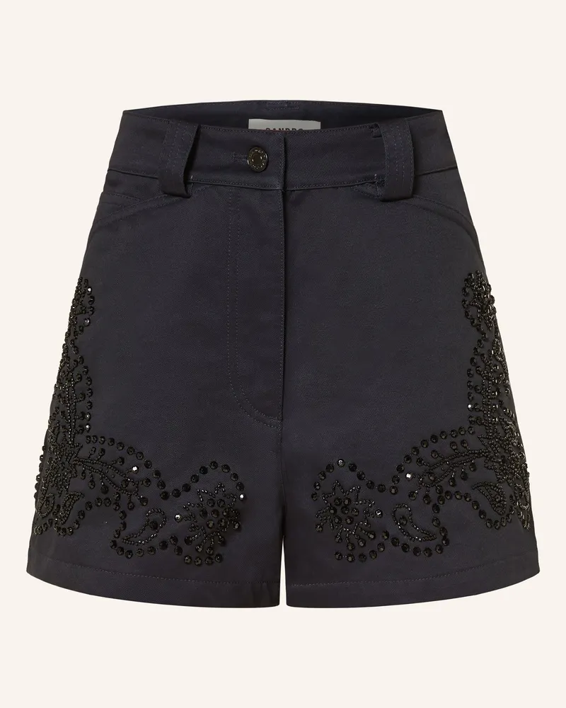 Sandro Shorts mit Schmucksteinen Dunkelblau
