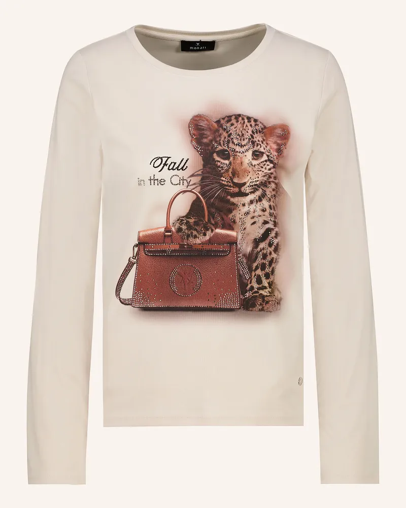 monari Longsleeve Mit Schmucksteinen weiss Ecru