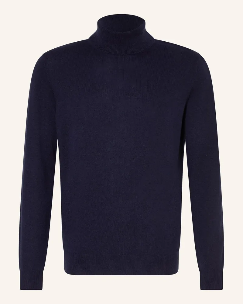 Strokesman's Rollkragenpullover aus Cashmere Blau