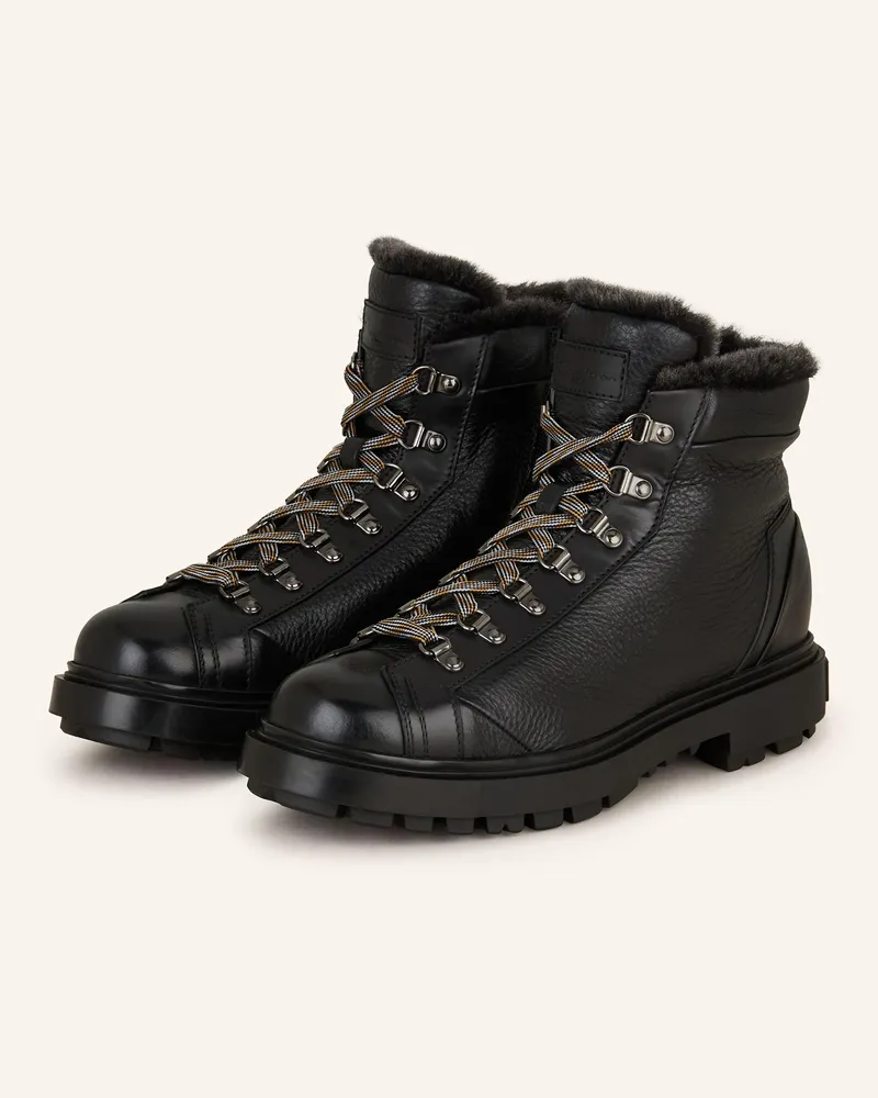 Santoni Schnürboots Farah schwarz Schwarz