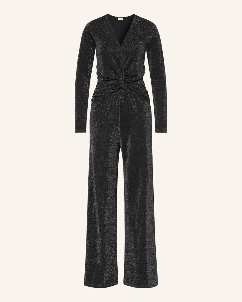 Milano Italy Jumpsuit mit Glitzergarn Schwarz