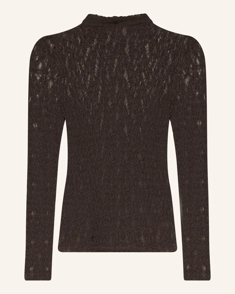 Rich&Royal Longsleeve Aus Spitze braun Dunkelbraun