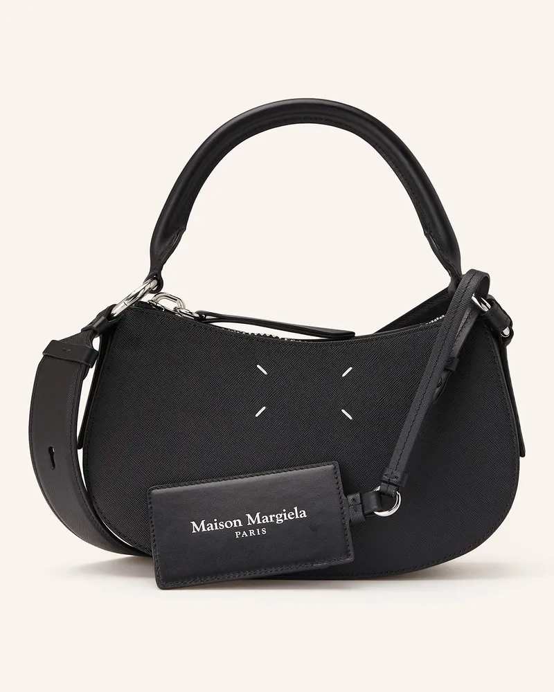 Maison Margiela Saffiano-Umhängetasche DOLL Schwarz
