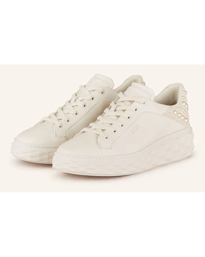 Jimmy Choo Sneaker DIAMOND MAXI F II mit Schmucksteinen Weiss