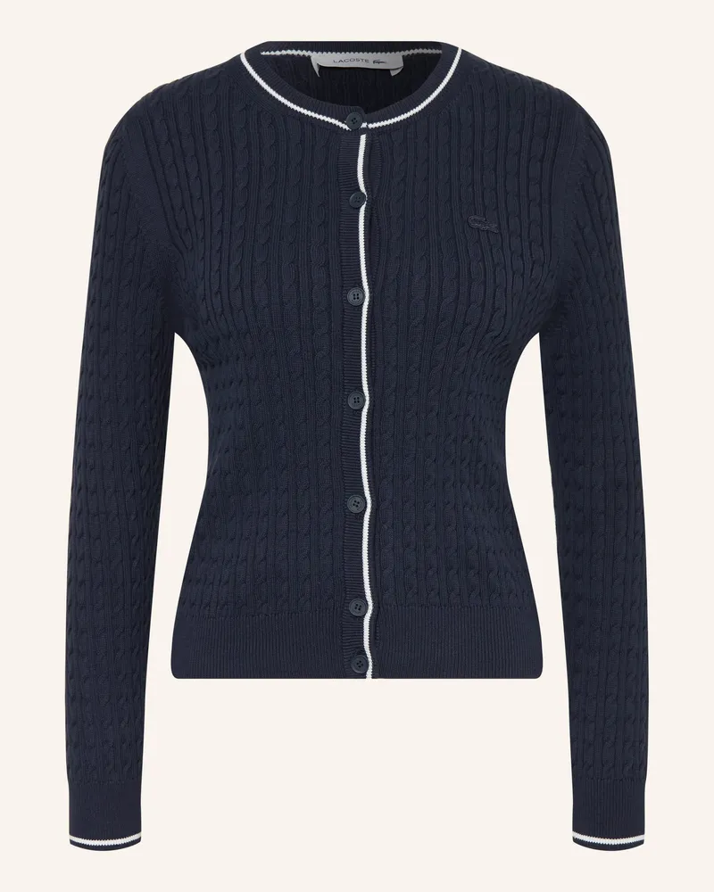 Lacoste Strickjacke blau Dunkelblau