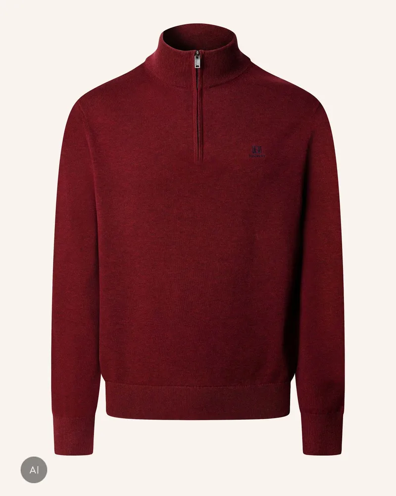 Hackett Pullover Hrtg Cotton H Hzip rot Rot