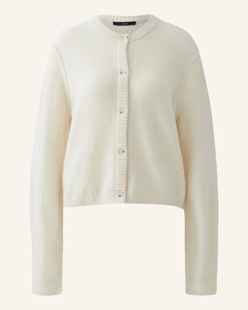 Oui  Strickjacke ILAYA Weiss