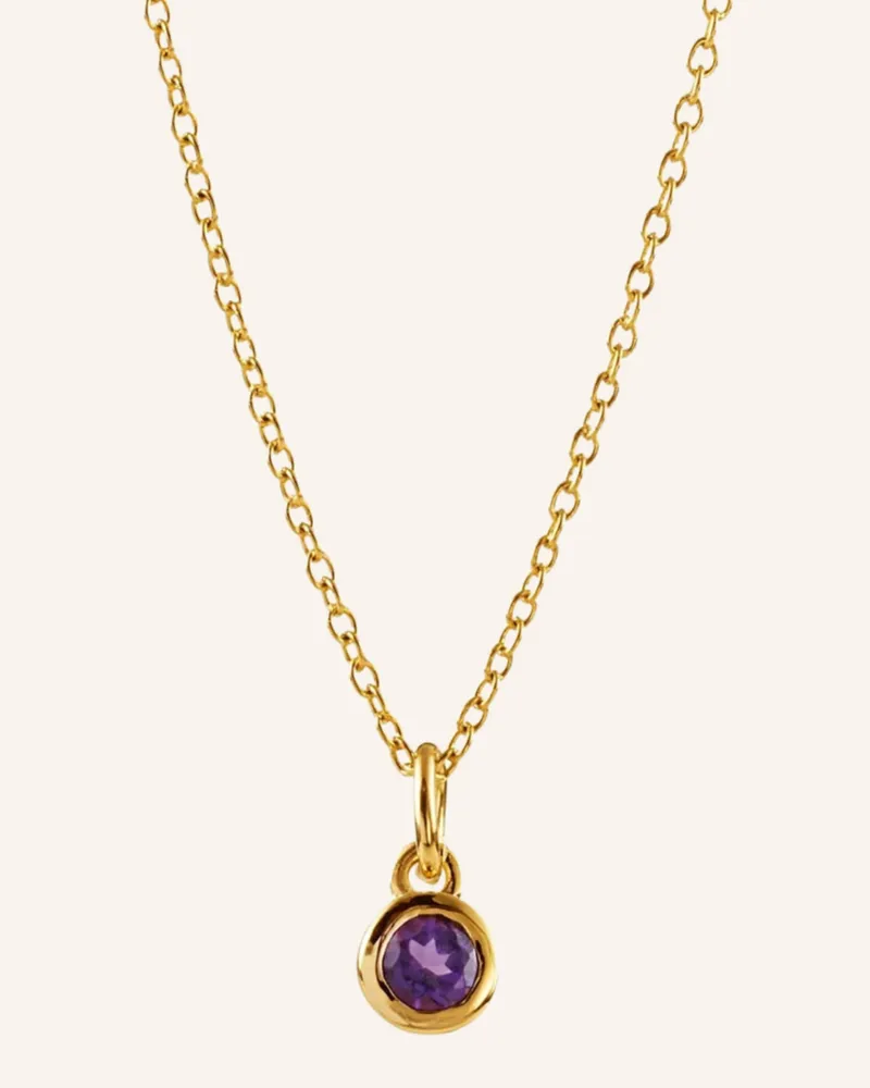 POMPIDOU Kette GEBURTSSTEIN FEBRUAR by GLAMBOU Gold