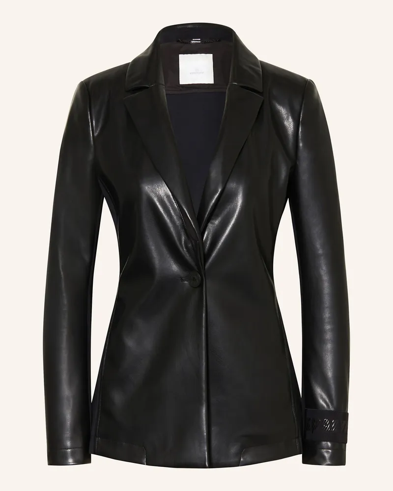 Sportalm Blazer in Lederoptik Schwarz