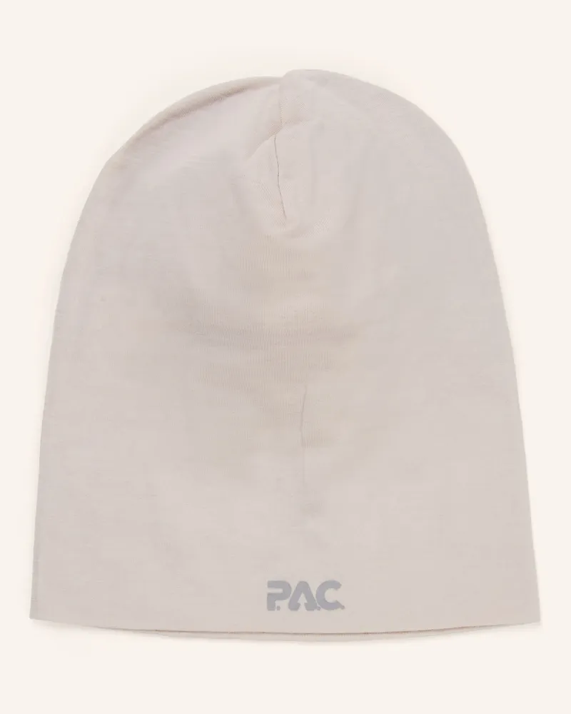 P.A.C. Multifunktionsmütze Aus Merinowolle beige Hellgrau