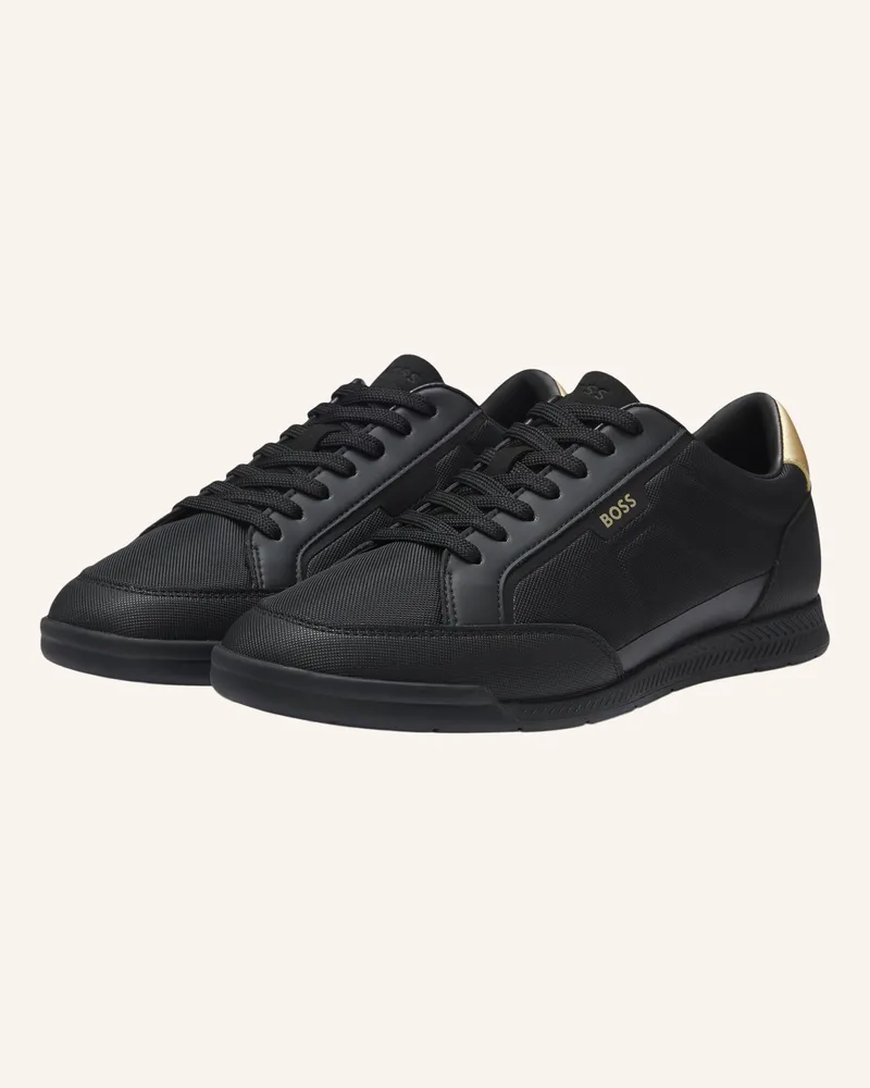 HUGO BOSS Sneaker NITAN_LOWP_TXTHEM Schwarz