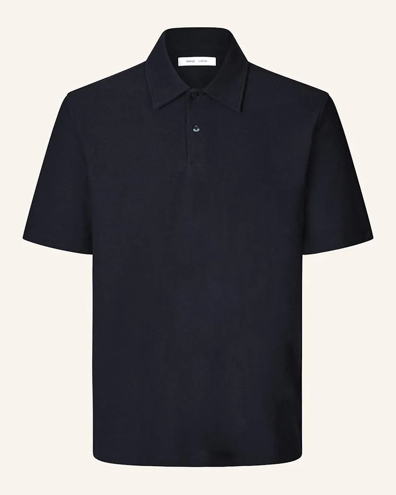 Samsøe & Samsøe Jersey-Poloshirt SAKVISTBRO Regular Fit Blau