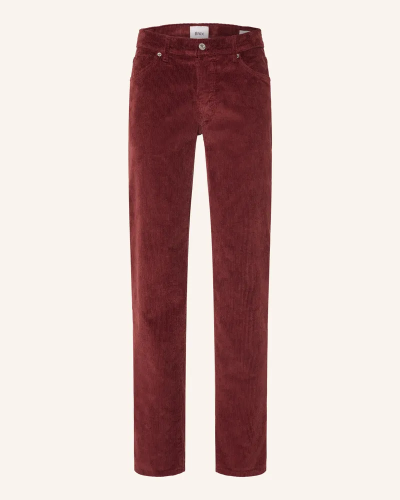 Brax Cordhose Cadiz Straight Fit rot 42