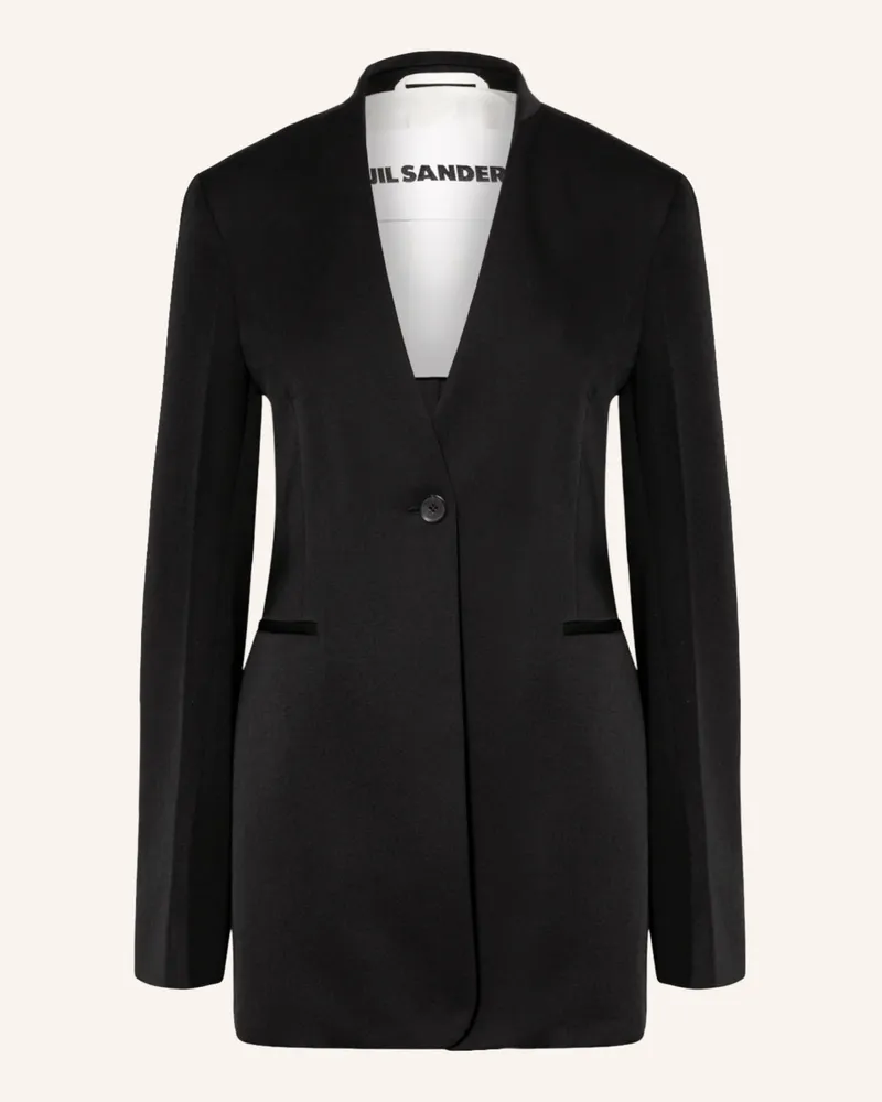 Jil Sander Longblazer schwarz Schwarz