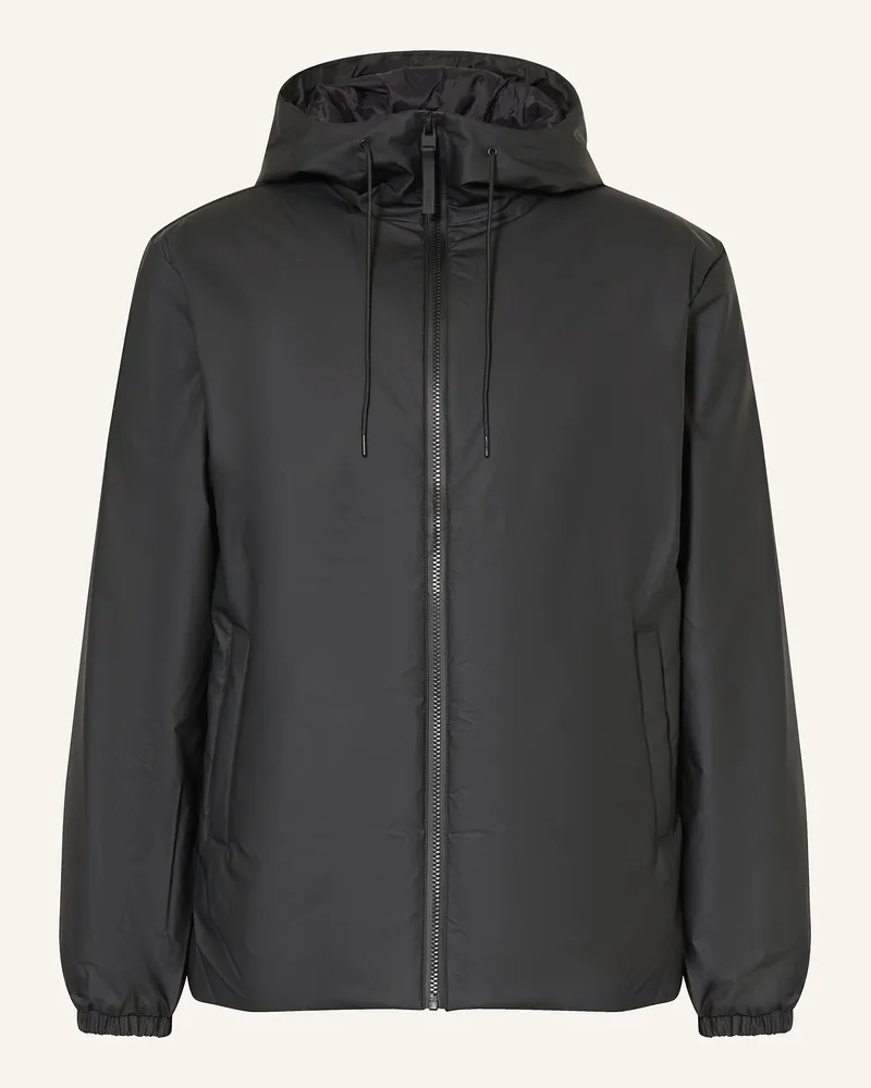RAINS Regenjacke Lohja schwarz Schwarz