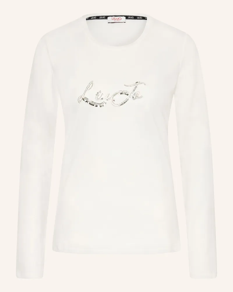 Liu Jo Longsleeve Mit Schmucksteinen weiss Weiss