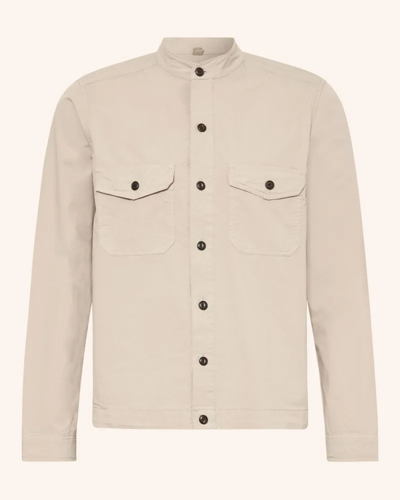 Olymp Hemd Level Five Smart Casual body fit mit Stehkragen Beige