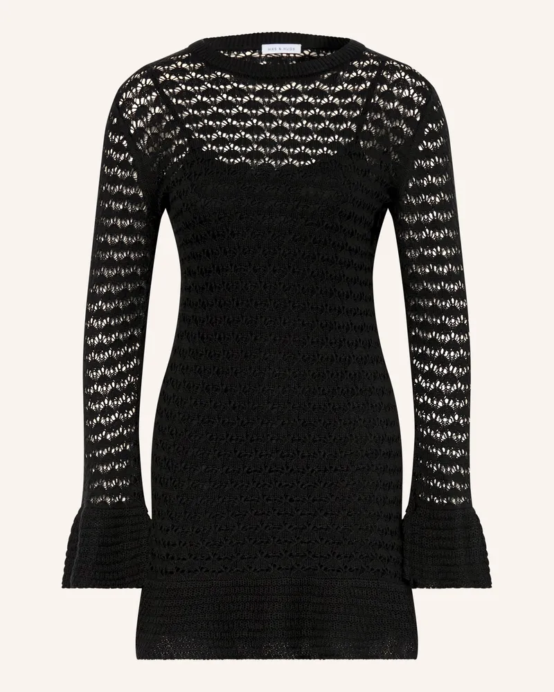 Mrs & HUGS Strickkleid schwarz Schwarz