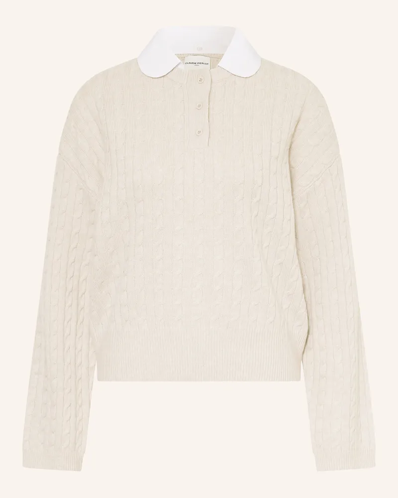 Claudie Pierlot Pullover mit abnehmbarem Kragen Creme