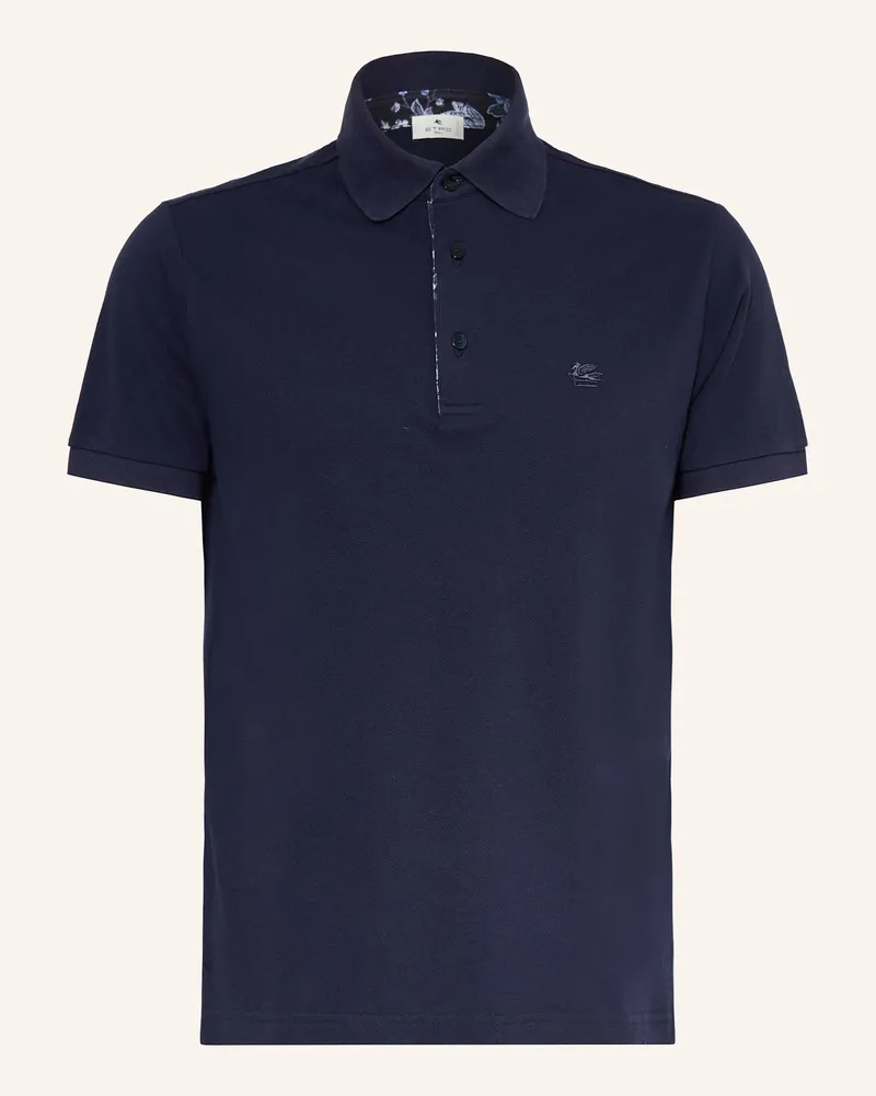 Etro Piqué-Poloshirt Dunkelblau