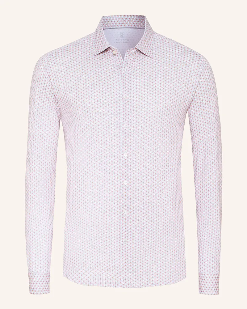 DESOTO Jerseyhemd Slim Fit Hellgrau