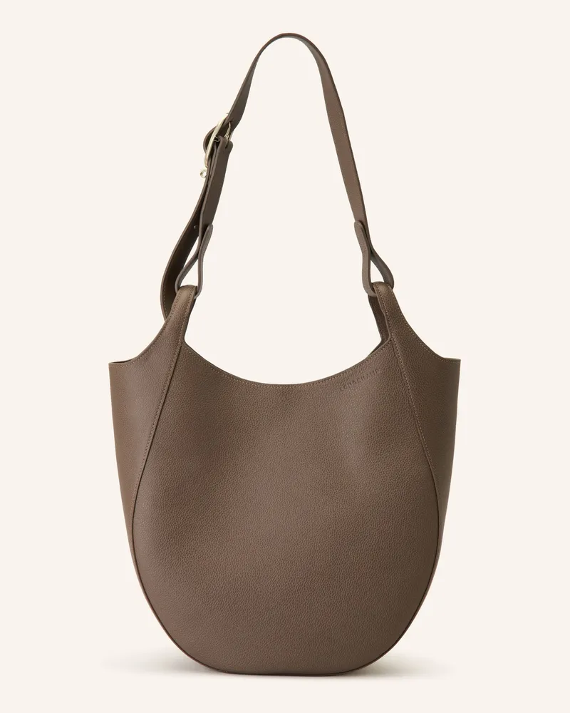 Longchamp Schultertasche Le Foulonné Large beige Taupe