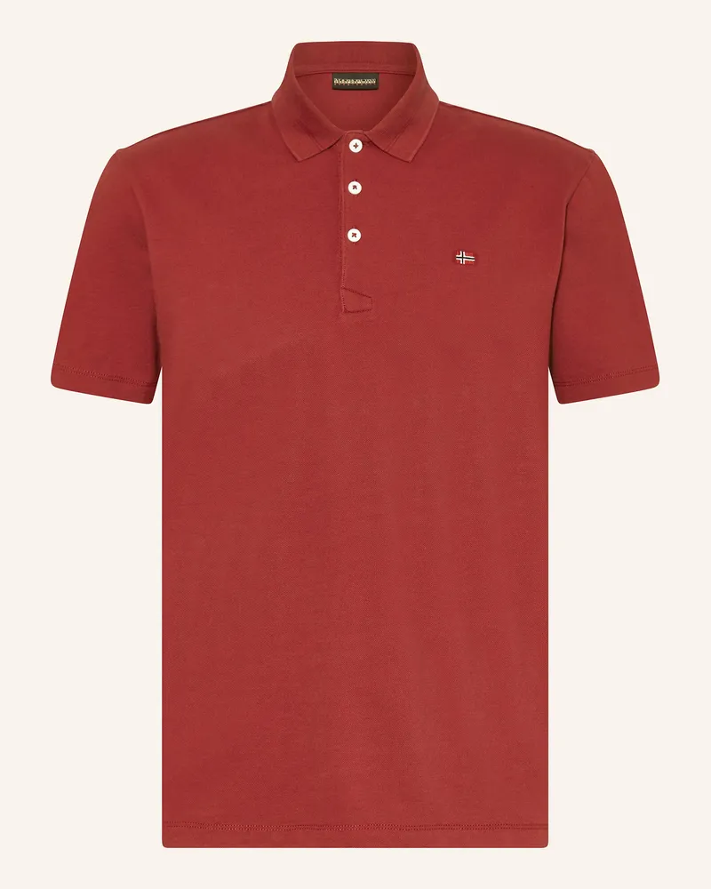 Napapijri Piqué-Poloshirt EALIS Dunkelrot