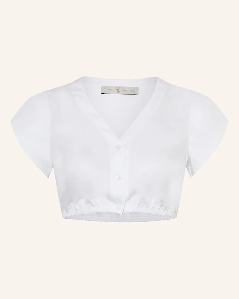 Johann & Johanna Dirndlbluse weiss Weiss