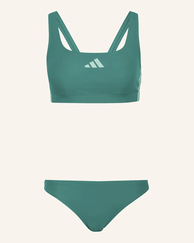 adidas Bustier-Bikini 3-Streifen gruen Grün